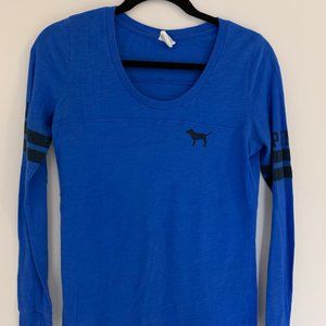 PINK Long-sleeve Scoop-neck tee